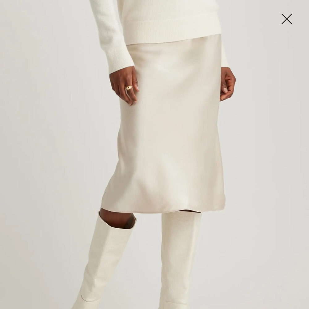 Quince Washable Silk Skirt Champagne
